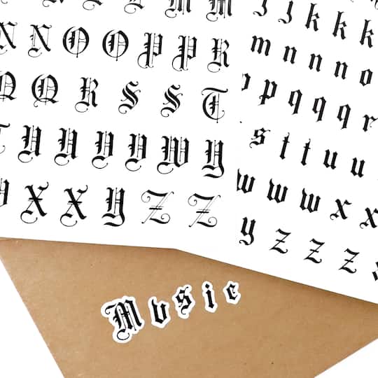 Black Gothic Letter Stickers by Recollections™